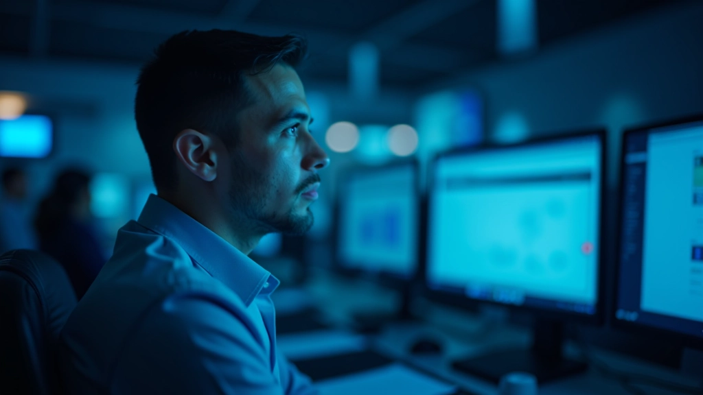 Crisis communication center with team monitoring multiple communication channels including email alerts and notification systems